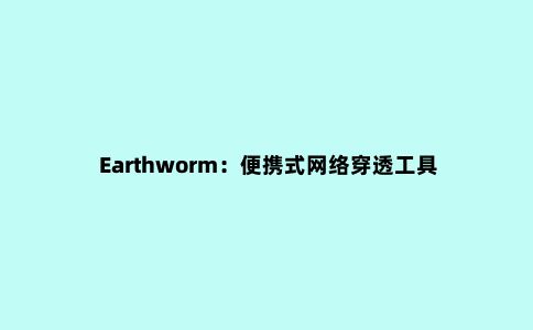 Earthworm：便携式网络穿透工具